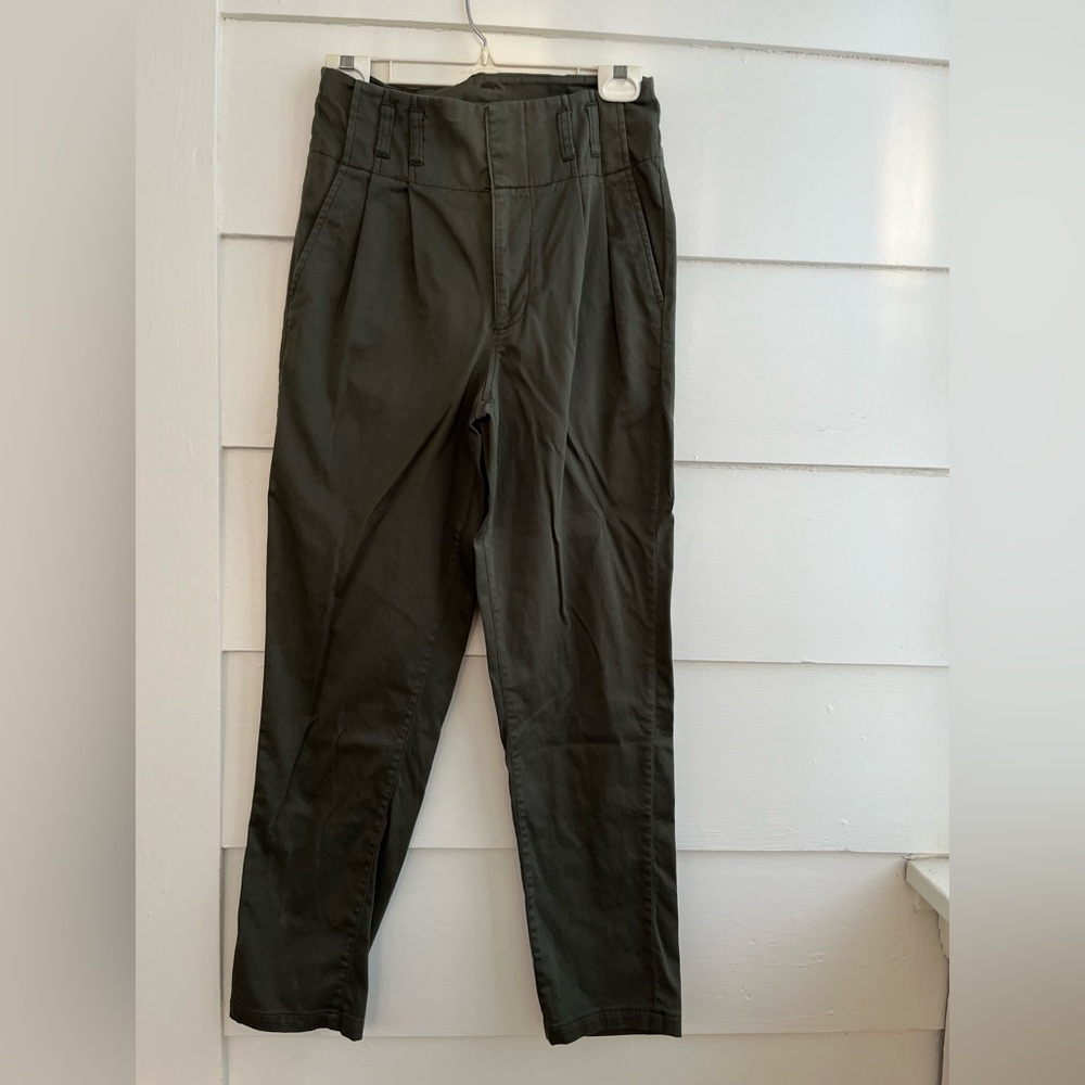 Express extreme high rise olive green military inspired pants